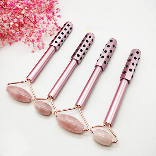 Steel Glow™ Luxury Facial Roller – Rose Gold Laurelle