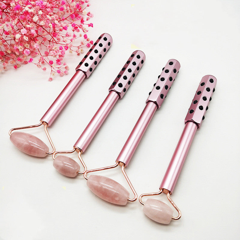 Steel Glow™ Luxury Facial Roller – Rose Gold Laurelle