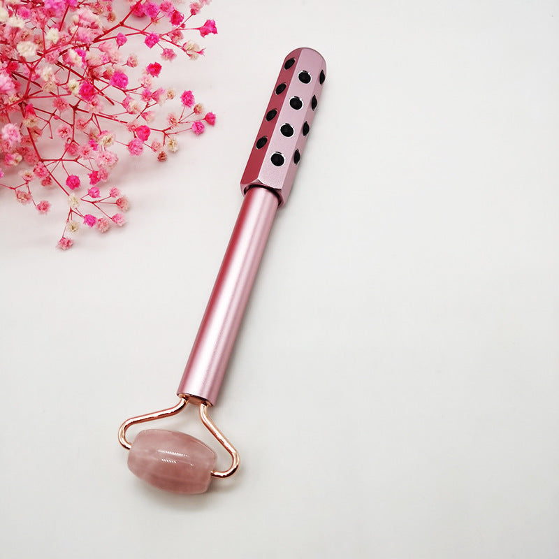 Steel Glow™ Luxury Facial Roller – Rose Gold Laurelle