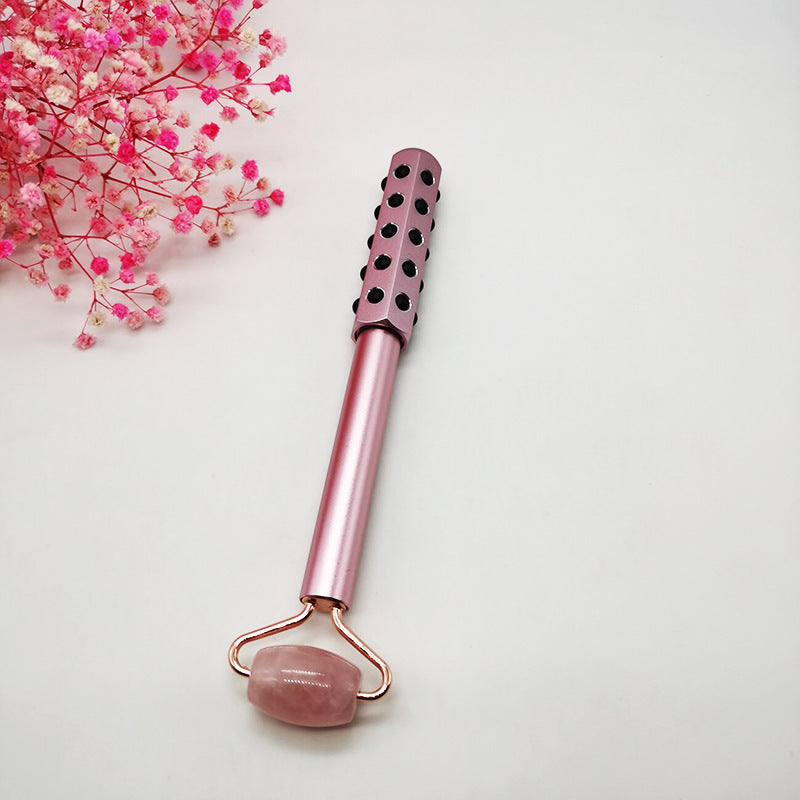 Steel Glow™ Luxury Facial Roller – Rose Gold Laurelle