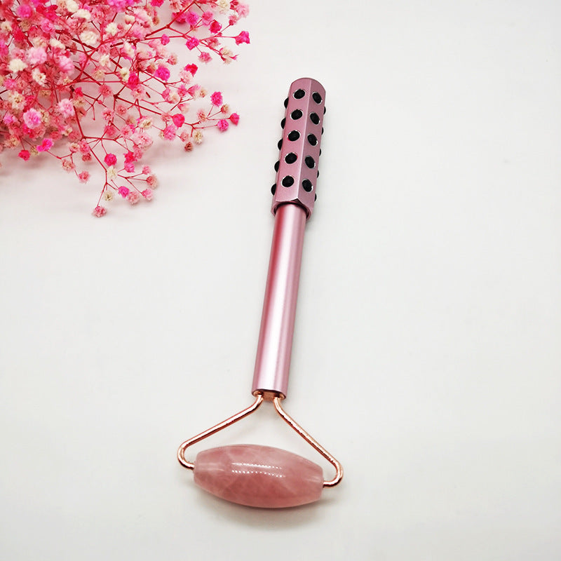 Steel Glow™ Luxury Facial Roller – Rose Gold Laurelle